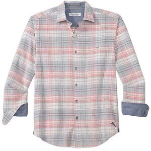 Tommy Bahama Men's Big and Tall 3XLT Denimblau Coastline Cord Carmel Plaid Shirt